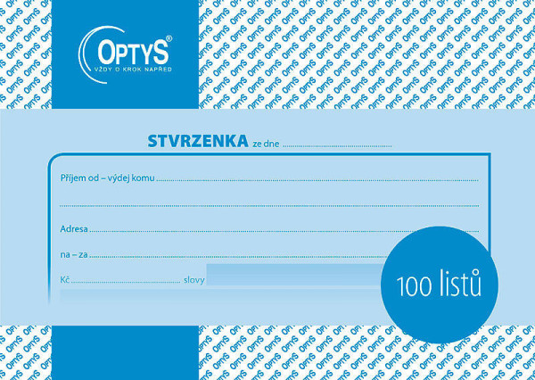 OP 1038 Potvrdenka A6 100 listov