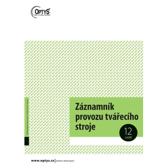 OP 1218 Záznamník prevádzky tvárniaceho stroja A4 12 listov