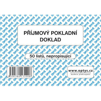 OP 1310 Príjmový pokladničný doklad jednoduchý A6 50 listov