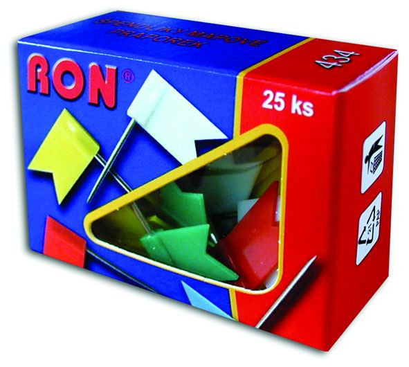 Špendlíky mapové zástavku 25ks RON