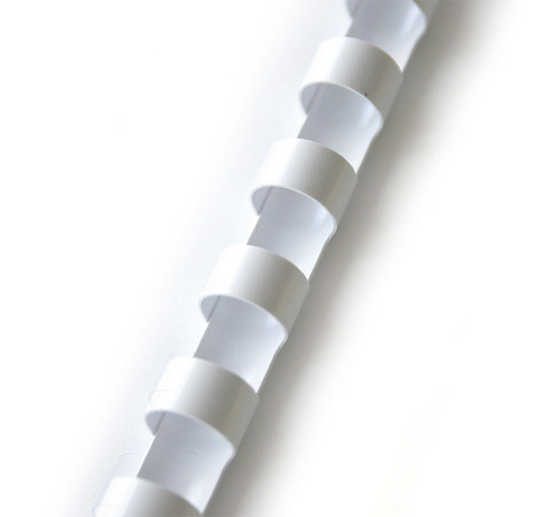 Plastové chrbty - 12,5 mm, biele, 100 ks 609.015