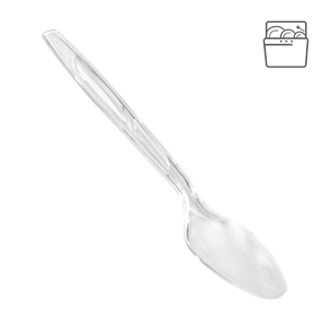 Plastová lyžica PS 18cm transparentný light, opakovateľne použiteľná, 50ks