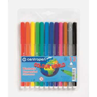 Popisovač Centropen 7550 sada 12ks šírka 1mm vyprateľný