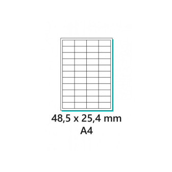Etiketa 48,5x25,4mm/100 ks A4 biela, Labels 1/40 širší rámček