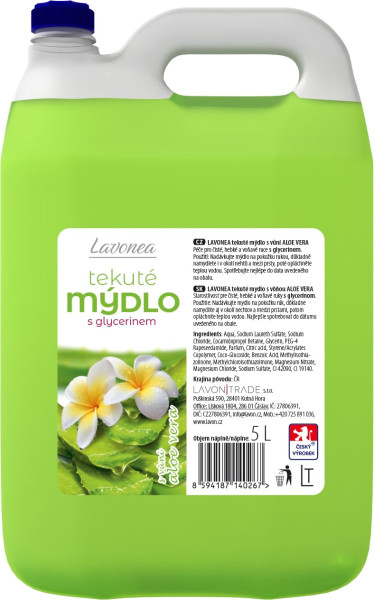 LAVONEA tekuté mydlo ALOE VERA 5L 10040