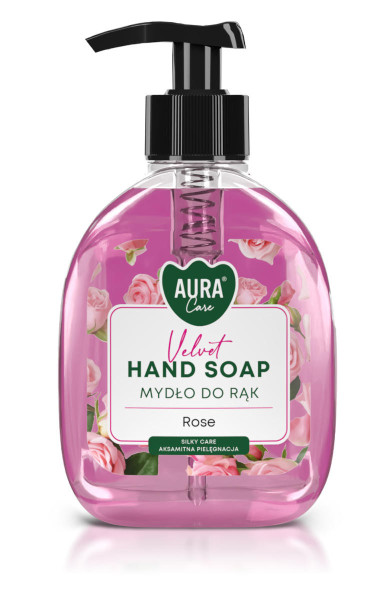 Ružové mydlo na ruky 300 ml s dávkovačom AHS-001-001 AURA Care