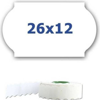 ETRL-26x12-white Cenové etikety do klieští, 26mmx12mm, 900 ks, biele