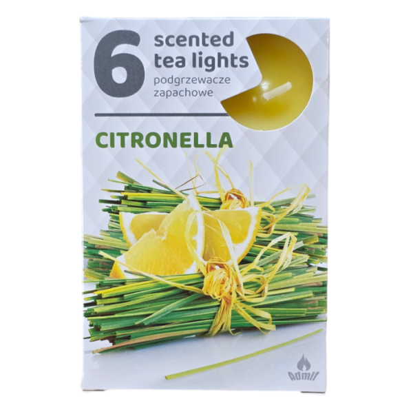 Admit čajové sviečky citronella 6 ks