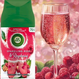AIR WICK osviežovač vzduchu Ružový sekt a maliny Sparkling Rosé & Raspberry , refil 250 ml