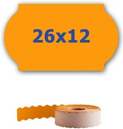 ETRL-26x12-orange Cenové etikety do klieští, 26mmx12mm, 900 ks, signálne oranžové
