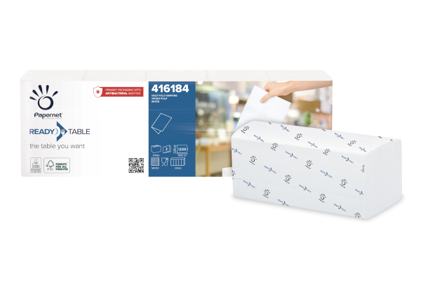 Papernet gastro obrúsky 1/2 sklad, 2vr. celulóza, 8000ks
