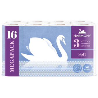 Toaletný papier Harmony Soft 3vrst./16 ks biely