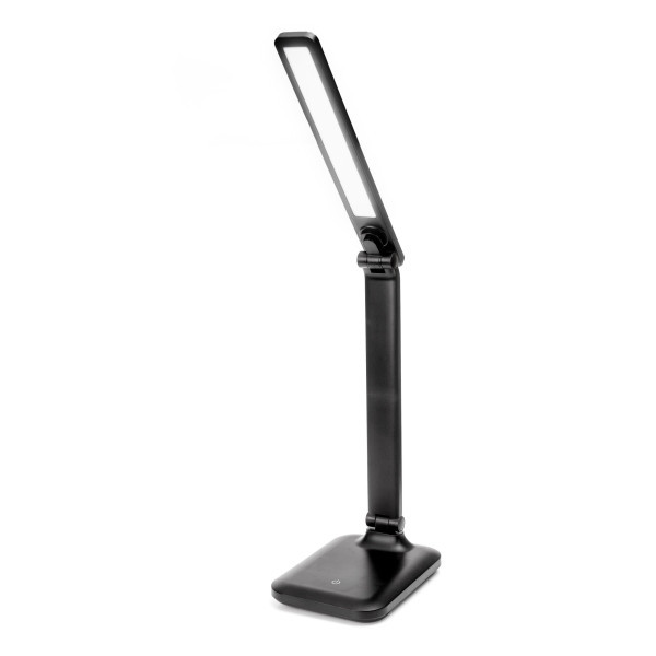 Platinet stolná LED lampa Remus 5W stmievateľná, dotykové ovládanie, USB port, čierna