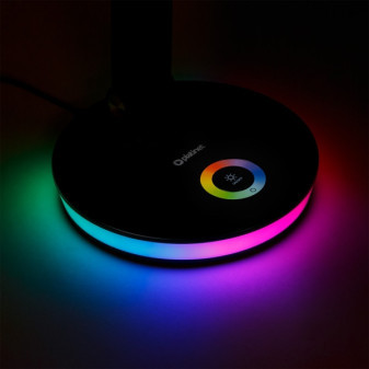 Platinet stolná LED lampa 12W stmievateľná, dotykové ovládanie, USB port, čierna