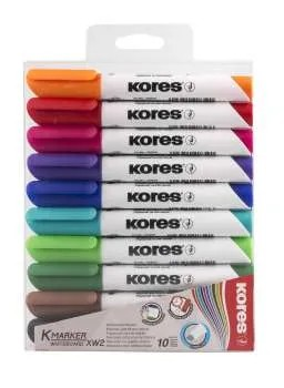 Kores Popisovač na biele tabule K-MARKER - okrúhly hrot, sada 10 farieb 704.561