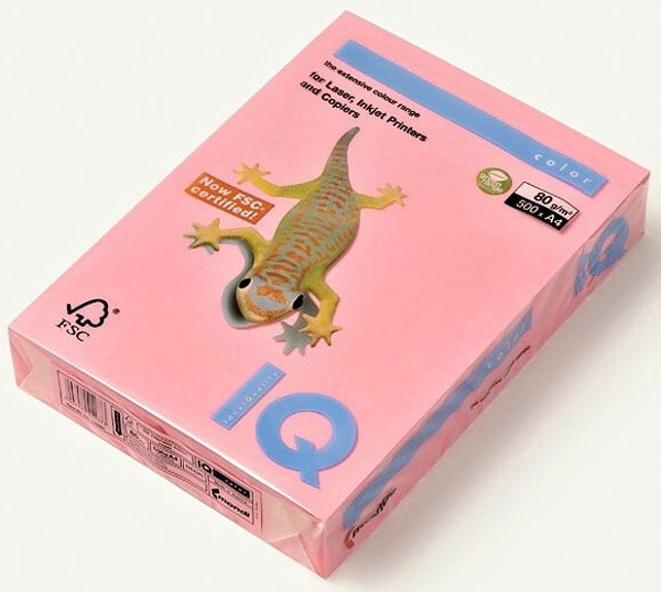 Farebný papier IQ NEOPI - A4 80g ružová neónová 500 listov - dopredaj