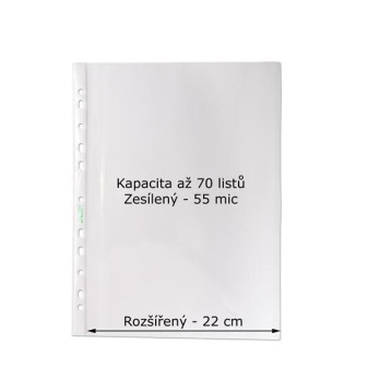 Obal A4+euro 100ks hladký rozšírený formát 235x305mm 55mic CONCORDE (A80000)