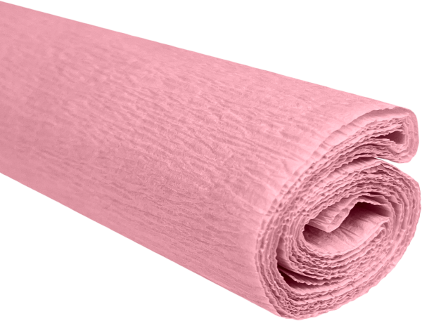 Krepový papier púdrovo ružový 0,5x2m C12 28 g/m2