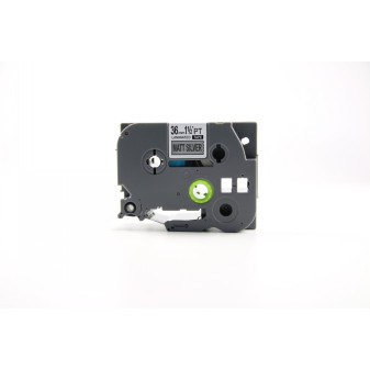 Alternatívna páska Brother TZ-M961 / TZe-M961, 36mm x 8m, čierna tlač / strieborný podklad