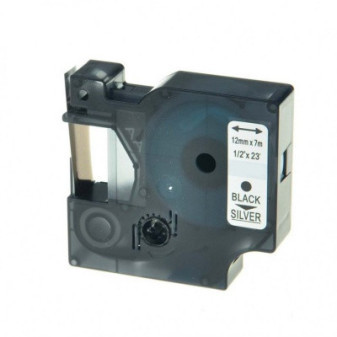 Alternatívna páska Dymo 45022, S0720620, 12 mm x 7 m čierna tlač / strieborný podklad