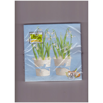 Papierové obrúsky 33x33 3vrt Snežienky 20ks 239626