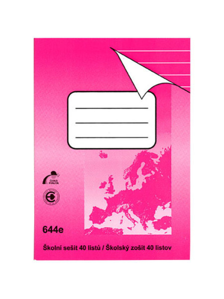 Zošit 644 eko A6,linka,40 listov