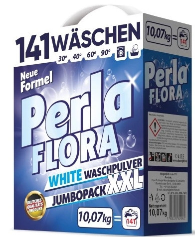 Nemecký prací prášok Perla Flora White 10,07 kg