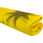 Krepový papier - Zlaté hviezdy na žltom 0,5x2m 28 g/m2 C05D62