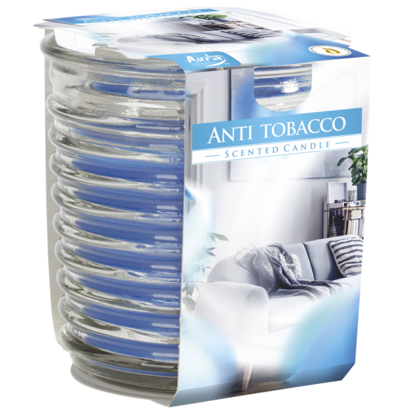 Vonná sviečka vrúbkované sklo Anti tabacco snw80-1-69 - dopredaj