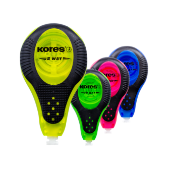 Kores Korekčný strojček 2WAY Neon 8 m×4,2 mm - mix farieb 84321