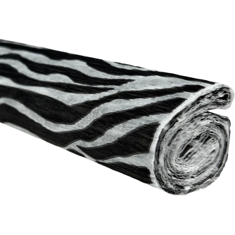 Krepový papier - Zebra 0,5x2m 28 g/m2 D64